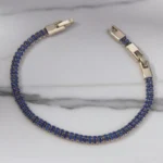 Gourmette Sertie de Pierre bleu